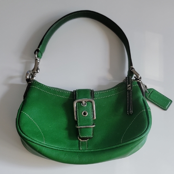 Coach 7542 Vibrant Green Leather Shoulder Bag 7542 - Picture 1 of 11